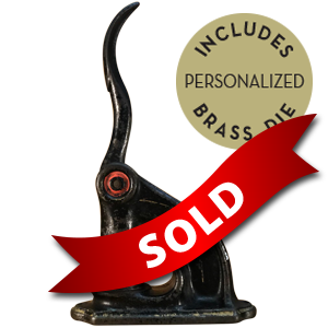 Fully customizable, personalized antique embosser. Upgrade to a different model embosser to better suit your project.