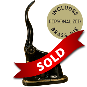 Most Antique Embossers are over 120 years old. Price includes a personalized precision engraved brass Die. Custom artwork available.