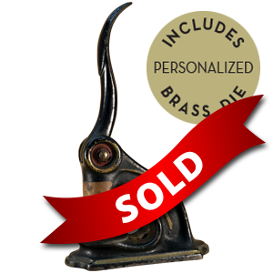 Fully customizable, personalized antique embosser. Upgrade to a different model embosser to better suit your project.