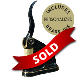 Most Antique Embossers are over 120 years old. Price includes a personalized precision engraved brass Die. Custom artwork available.